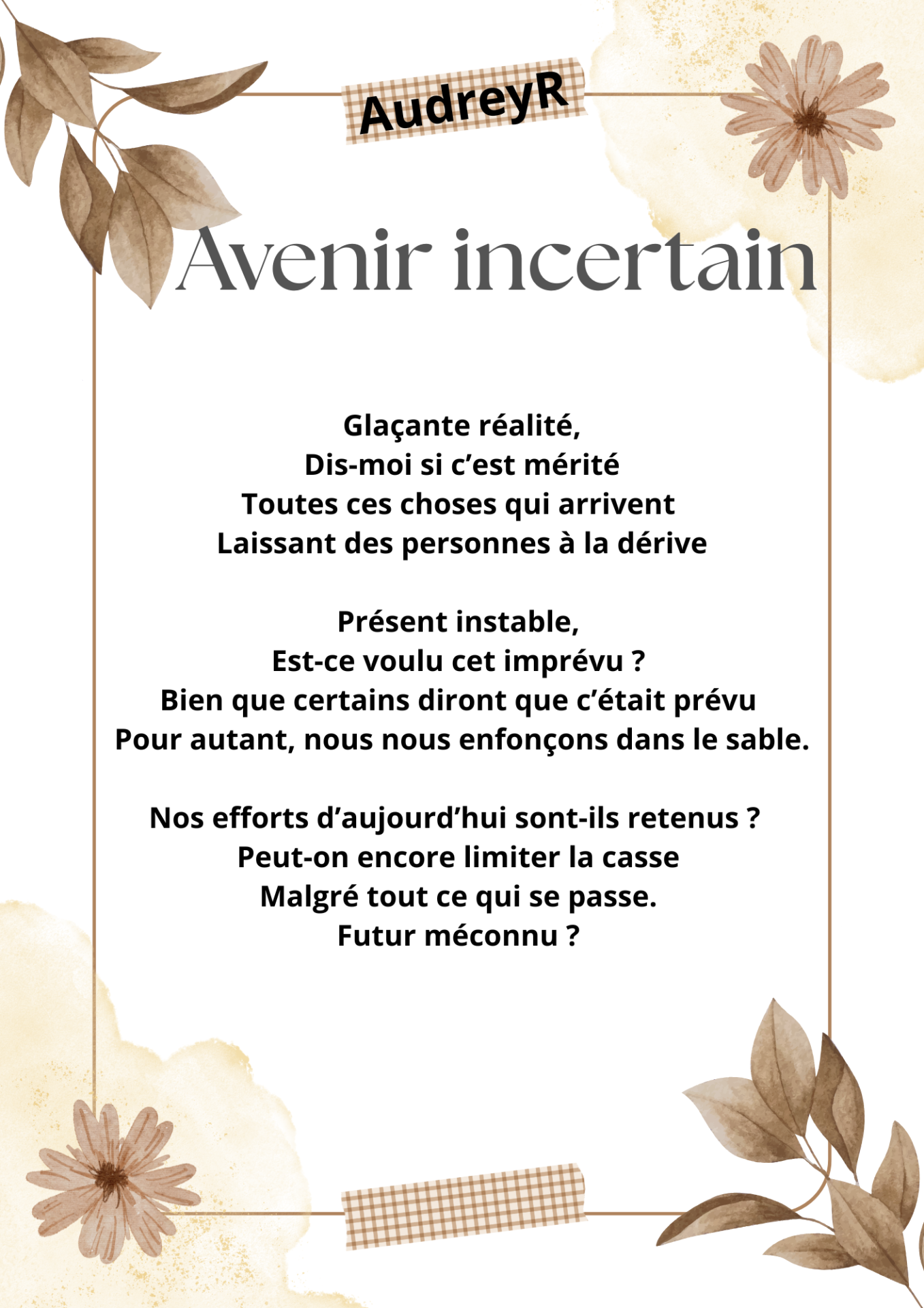 Avenir incertain