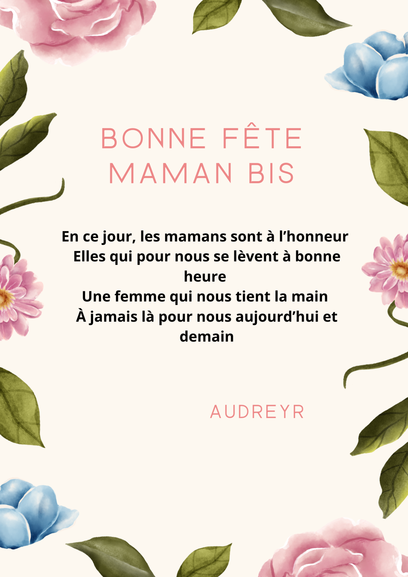 Bonne fête maman bis