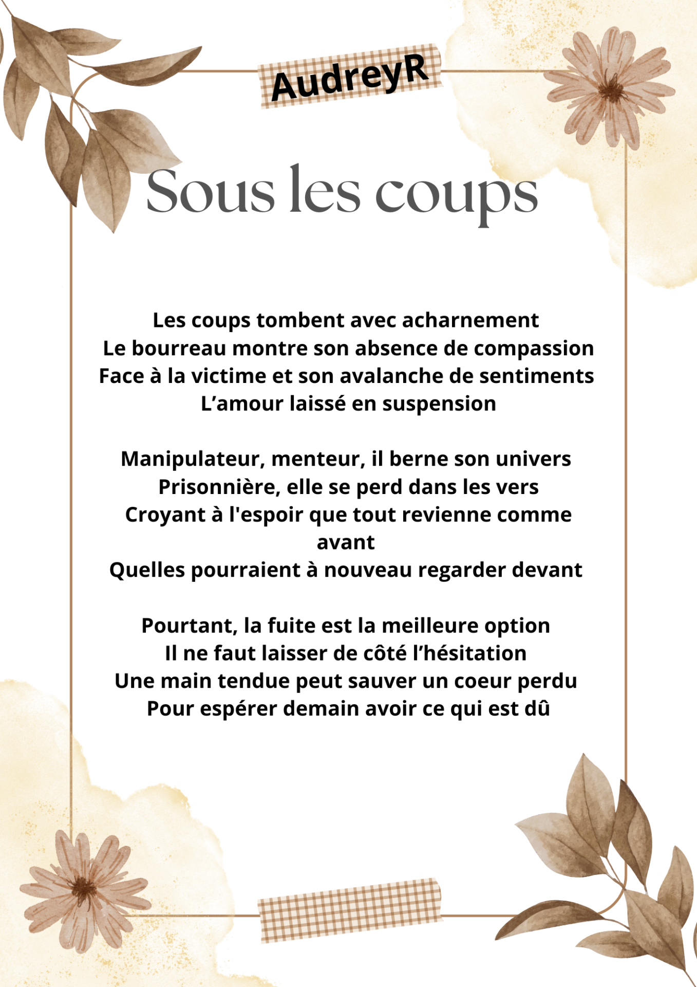 Sous les coups