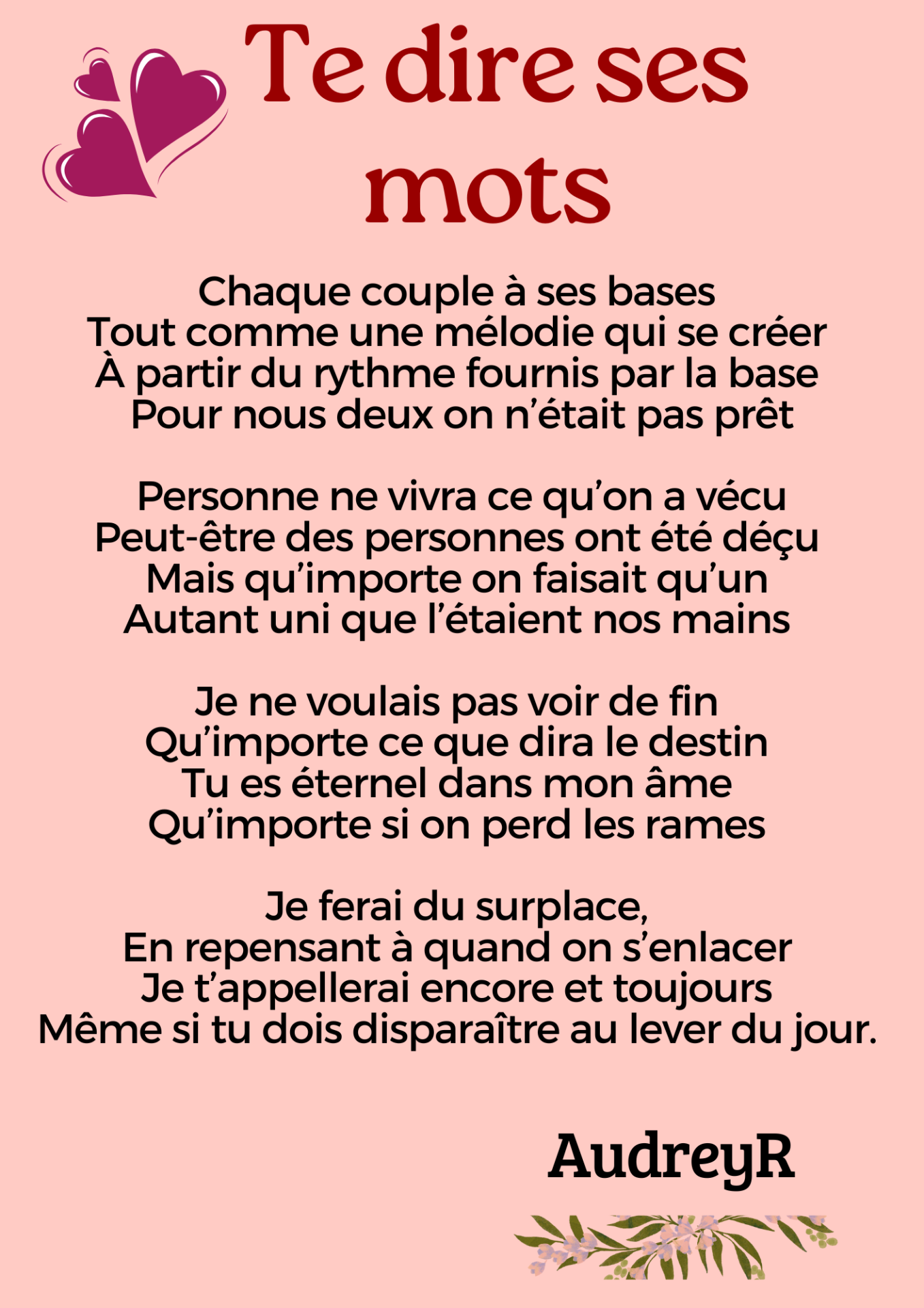 Te dire ses mots