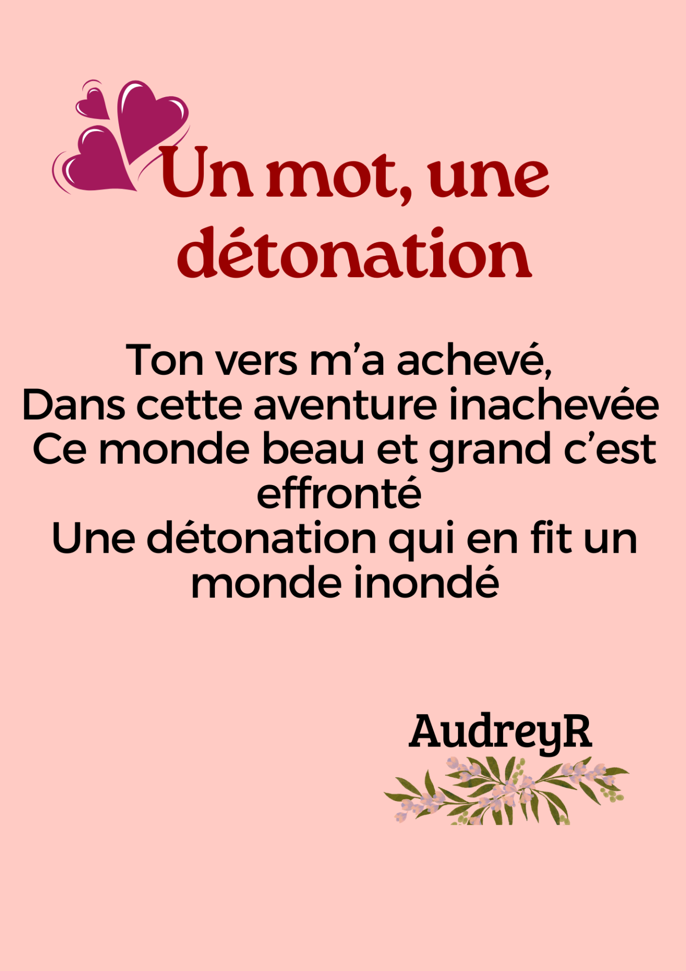 Un mot, une détonation